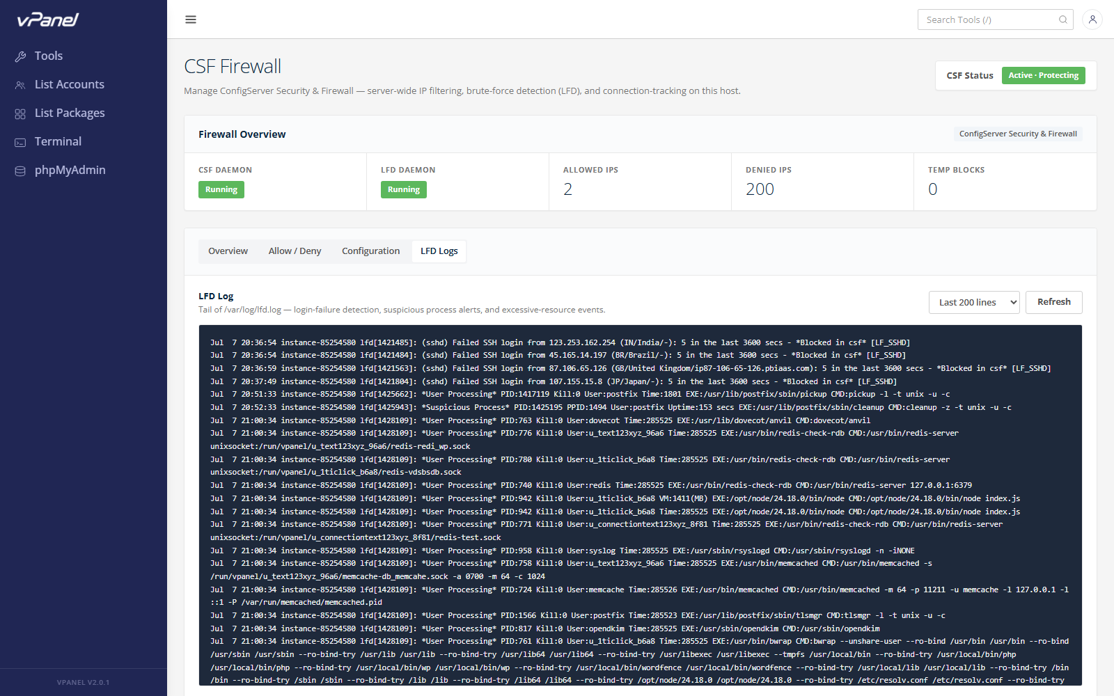 Log Firewall