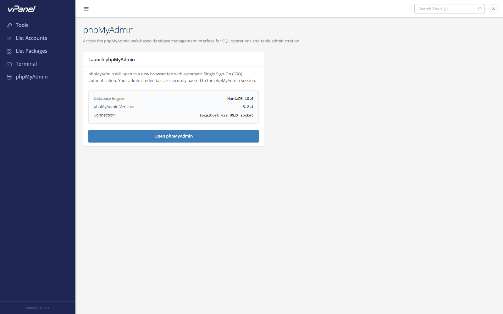 phpMyAdmin SSO
