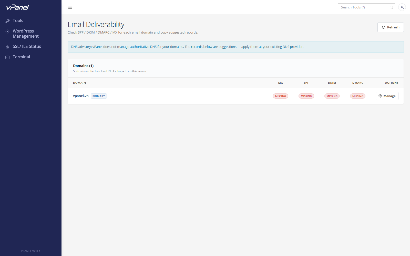 Kiểm tra Deliverability