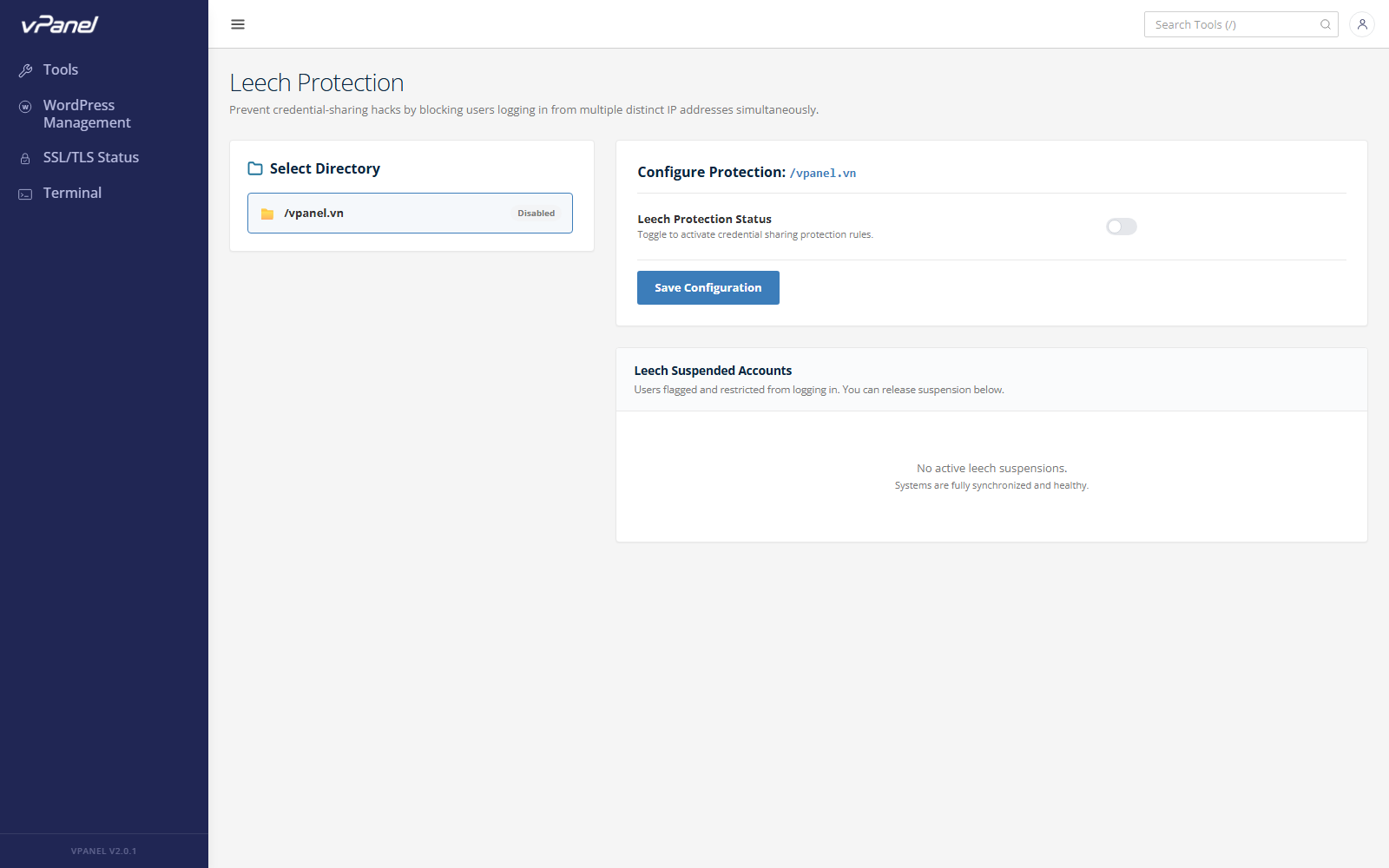 Leech Protection Settings