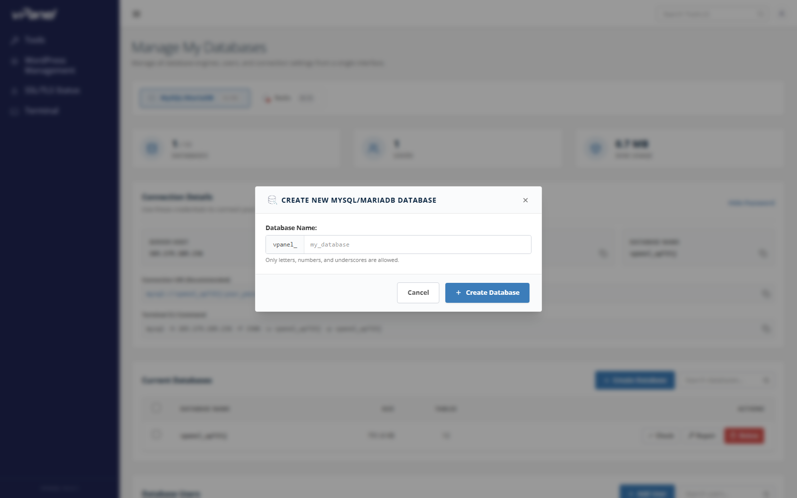 Create Database