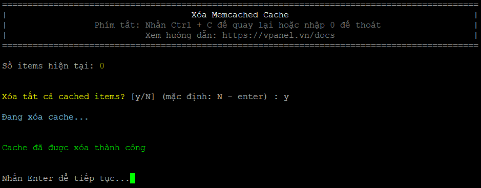 xoa-cache-memcached-vi