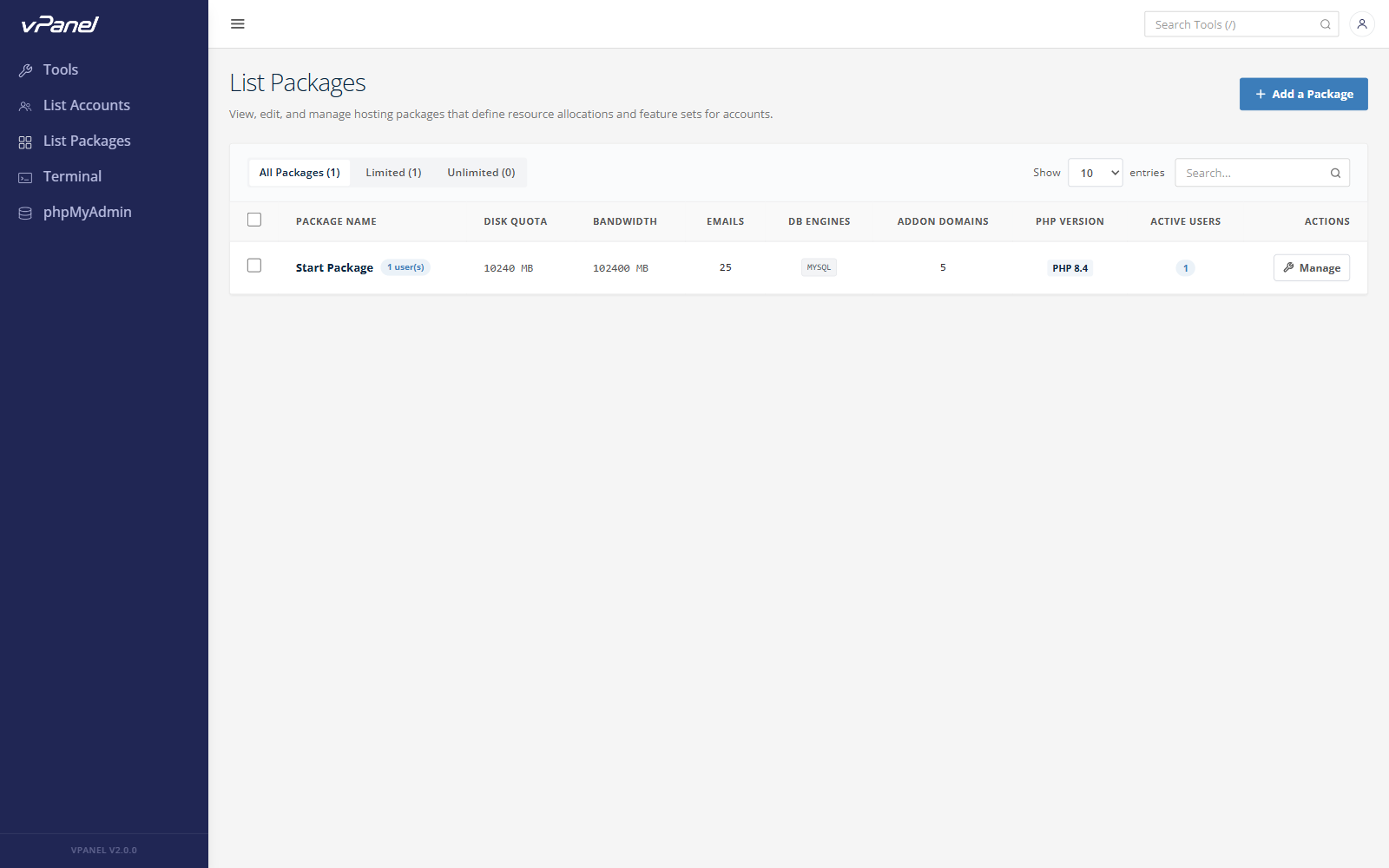 Hosting Packages